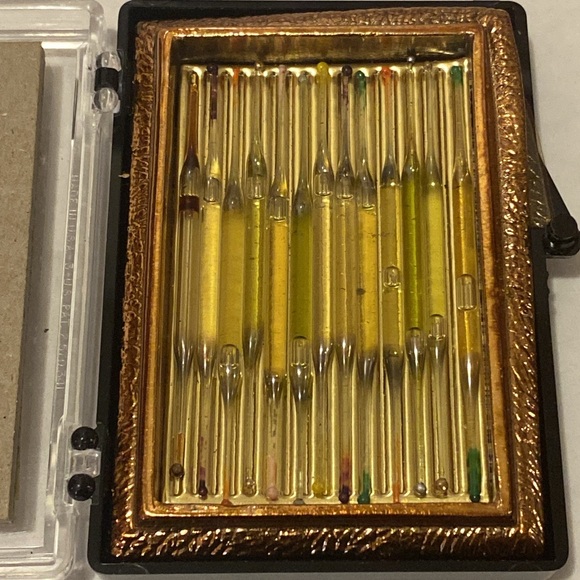 Famous Name Perfumes Packaged in Nips ~12 Glass Vials ~ Sample Set ~ Vintage. - Picture 4 of 12